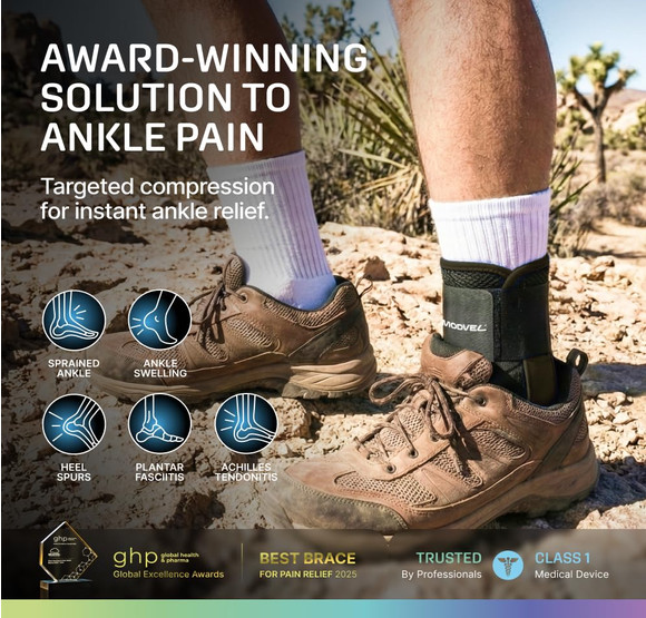 MODVEL Slim Lace Up Ankle Brace, Adjustable Ankle Braces for Men, Ankle Brace fo