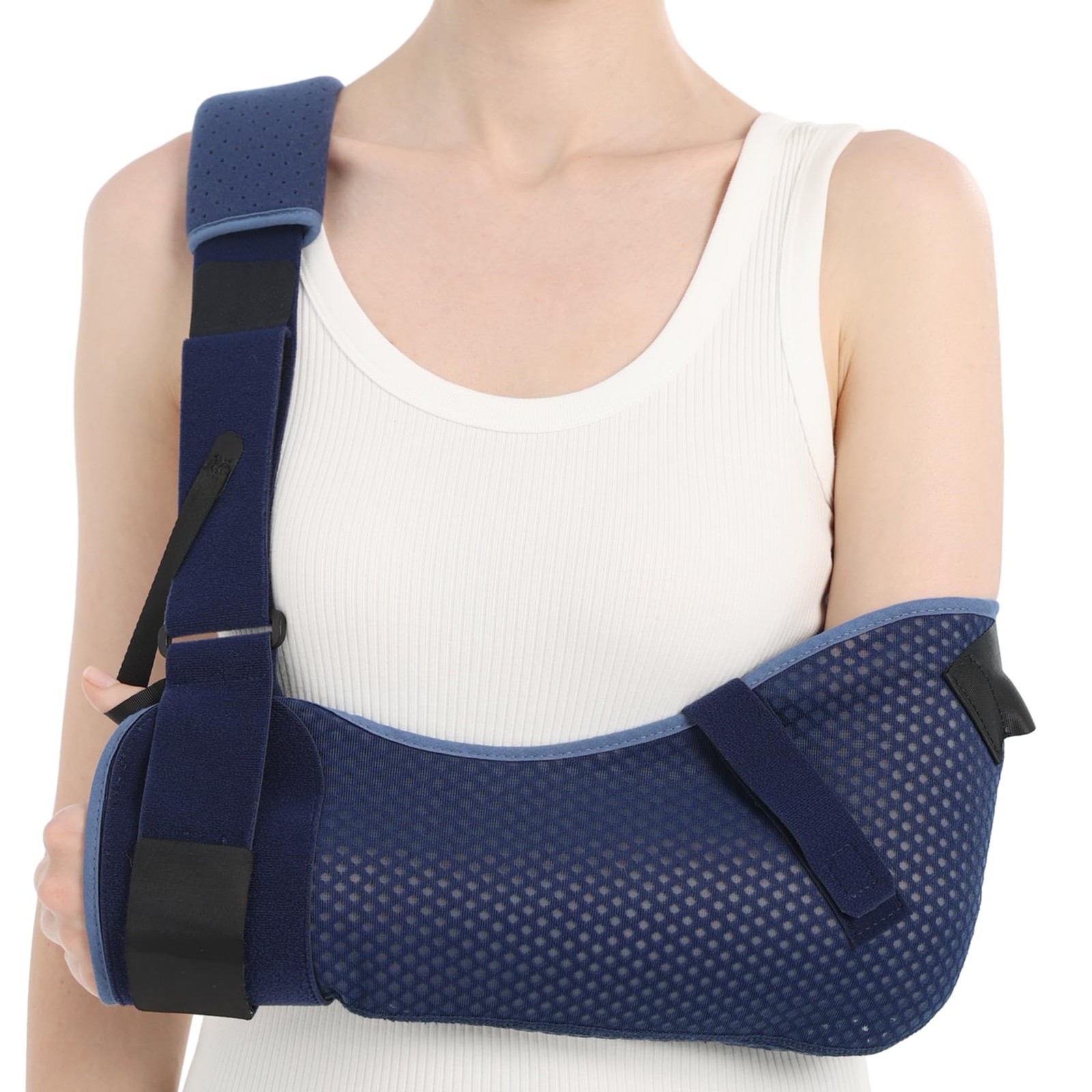 Arm Sling Shoulder Immobilizer Waist Strap Ventilated Breathable Support Brace