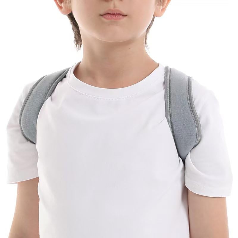 RousuMedi Pediatric Clavicle Support Brace, Medium:5~8yrs, Grey And Blue