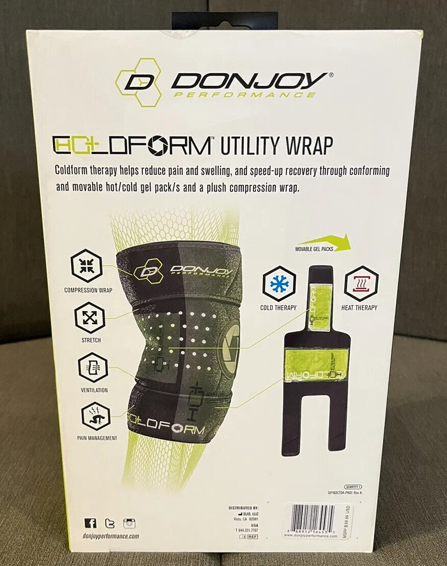 DonJoy Coldform Hot/Cold Therapy Utility Wrap Black – One Size Fits Most