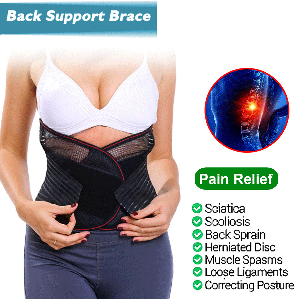 Ergonomic Lumbar Back Spine Brace for Lower Back Support Pain Relief Girdle Band
