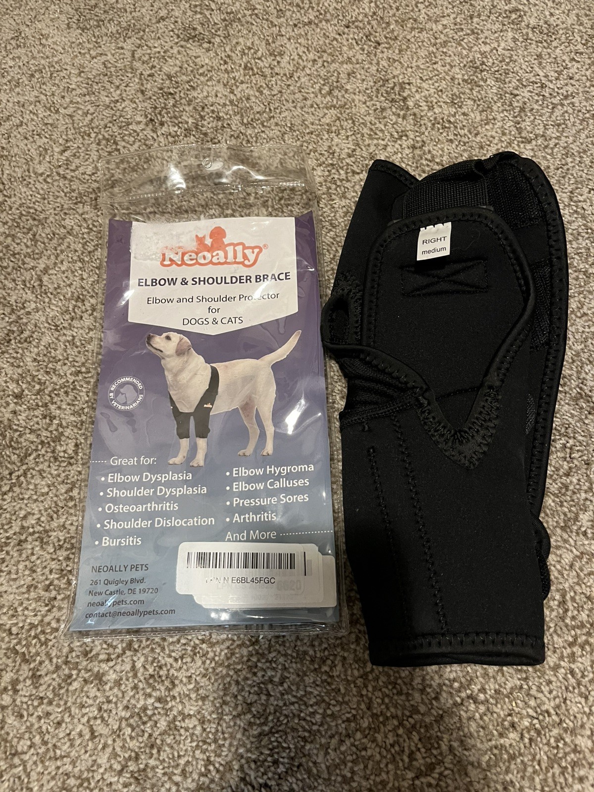 Neoally Dog Cat Elbow and Shoulder Protector Brace Right and Left -Medium