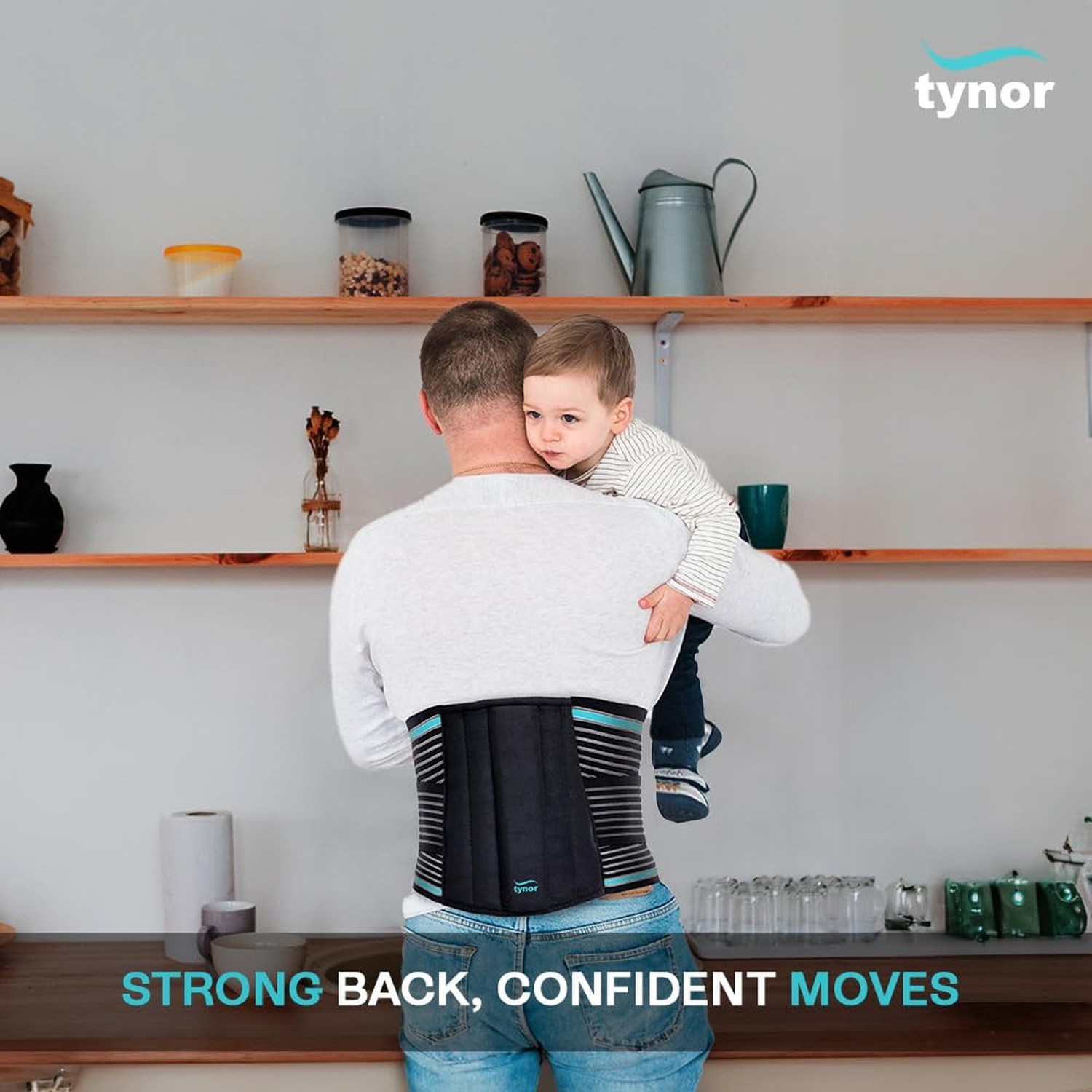TYNOR Back Support Belt Adjustable Back Brace for Lower Back Pain, Breathable…