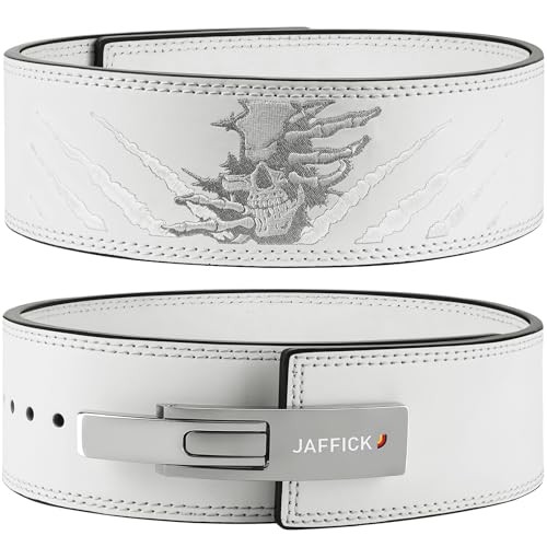 Lever Lifting Belt – Power 10mm Extreme Heavy Duty Genuine Leather S WHITE