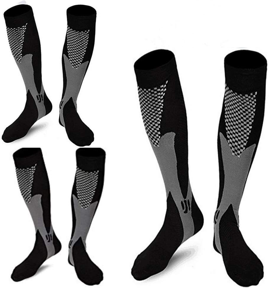 3 Pair Sport Compression Socks Men Women, Compression Stocking Nurse Socks for E