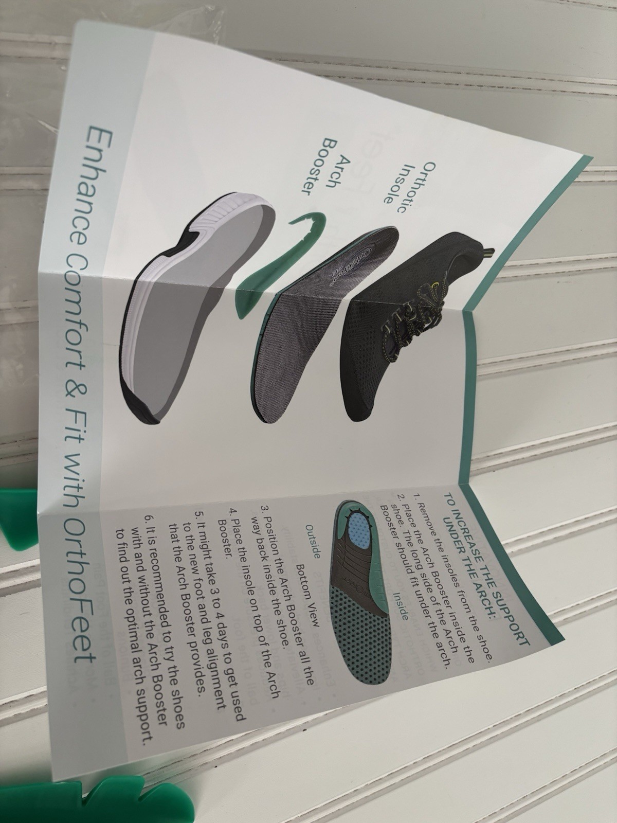 ORTHOFEET Unisex ARCH BOOSTER With FITTING INSTRUCTIONS OF-M No Insoles