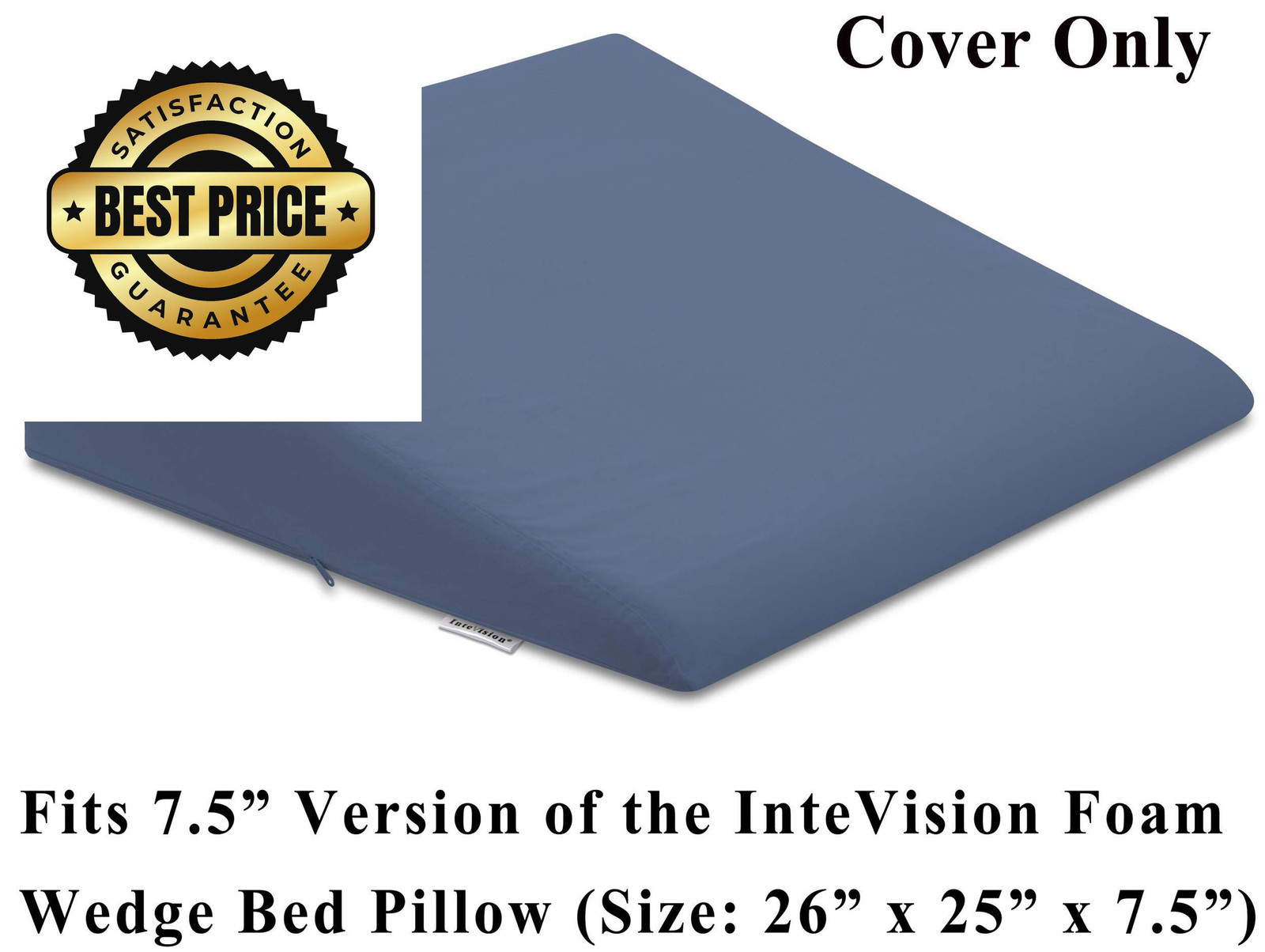 InteVision 400 Thread Designed to Fit Wedge Pillow (26″ x 25″ x 7.5″), Blue