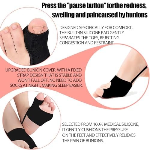 DorkTees 2PCS Bunion Corrector for Women & Men, Big Toe Straightener with Adjust