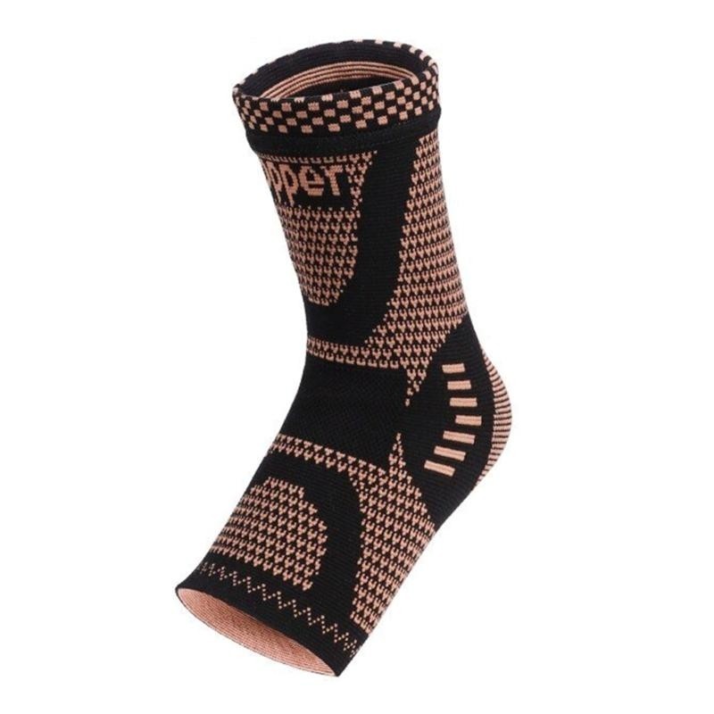 Copper Ankle Support Brace Stabilizer Compression Sleeve Socks Foot Pain Relief