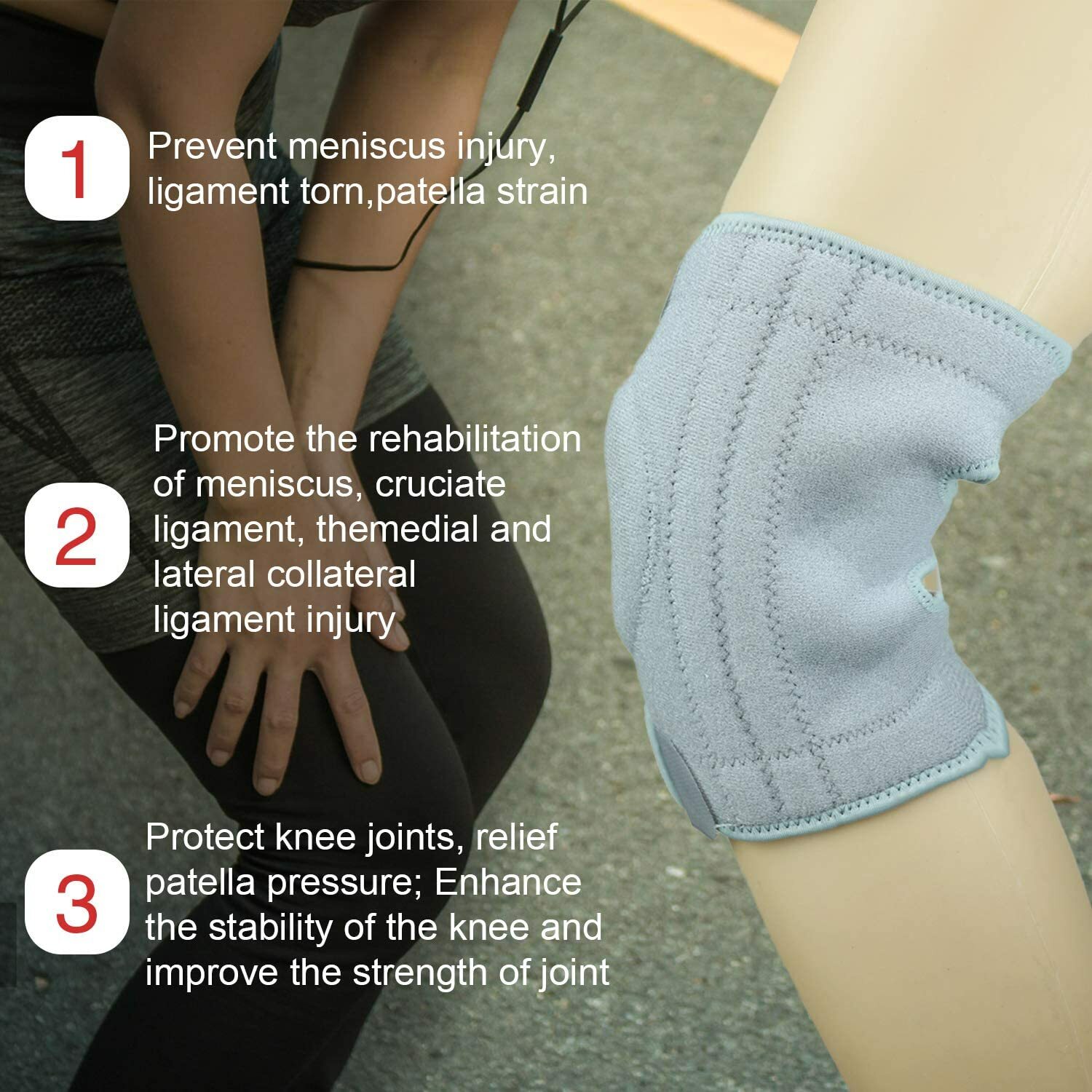 Knee Brace Pro Compression Sleeve Injury Recovery Relief Pain Support Stabilizer