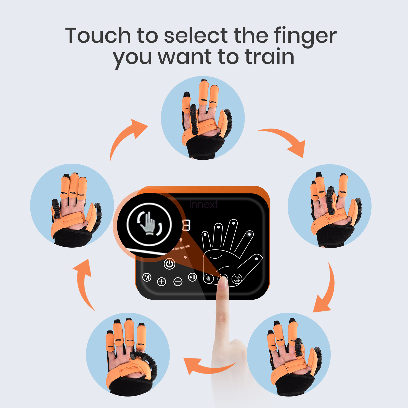 Hand Function Rehabilitation Robot Gloves for Finger Hemiplegia Recovery Trainer