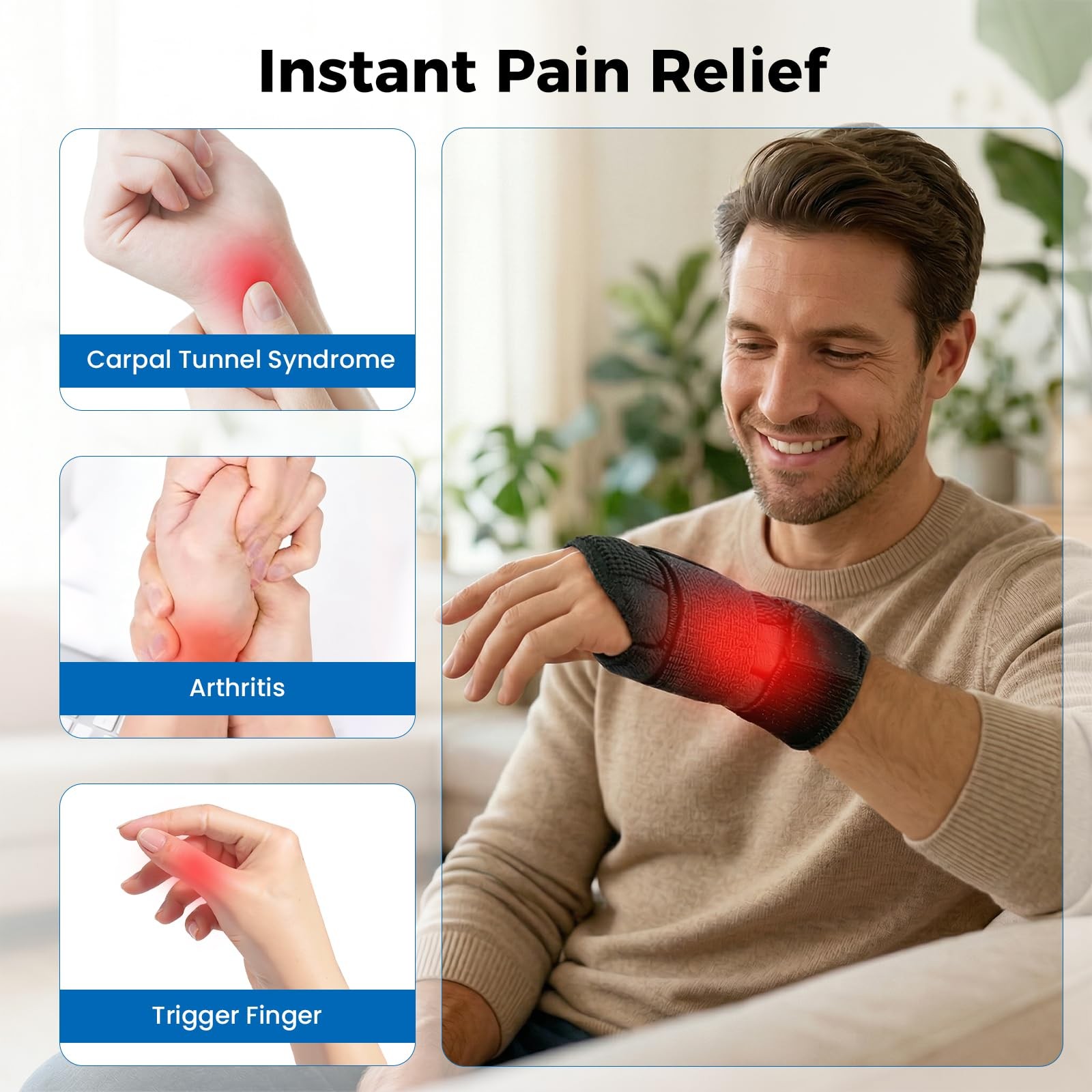 Aroma Season Heating Pad for Hands, Thumb & Wrist Black