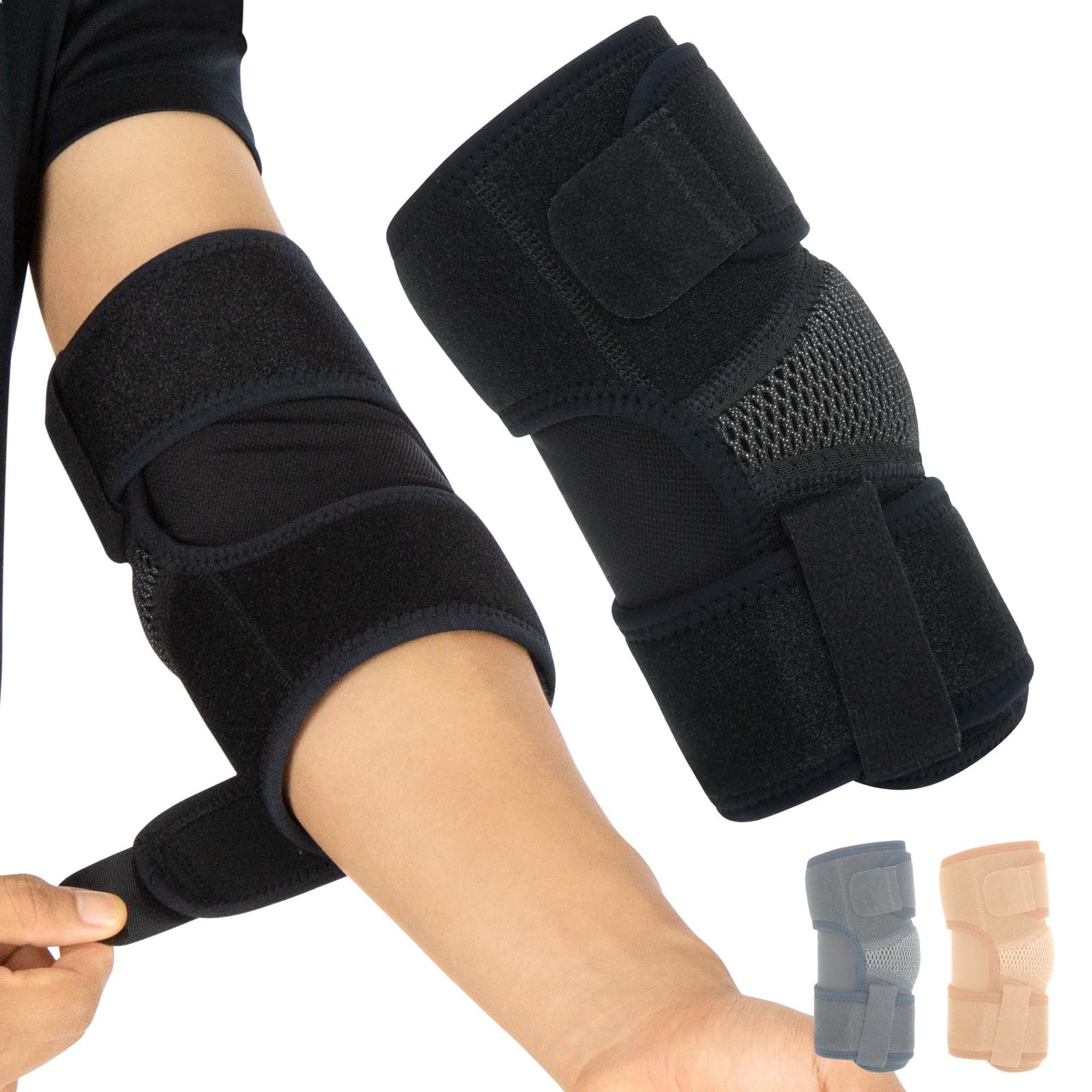 Vive Elbow Brace – Tennis Compression Sleeve – Wrap for Standard, Black