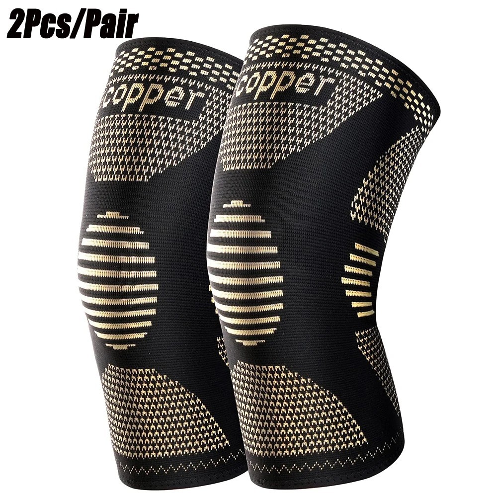 2PCS Copper Knee Braces for Arthritis Pain Relief, Joint Support, Compression