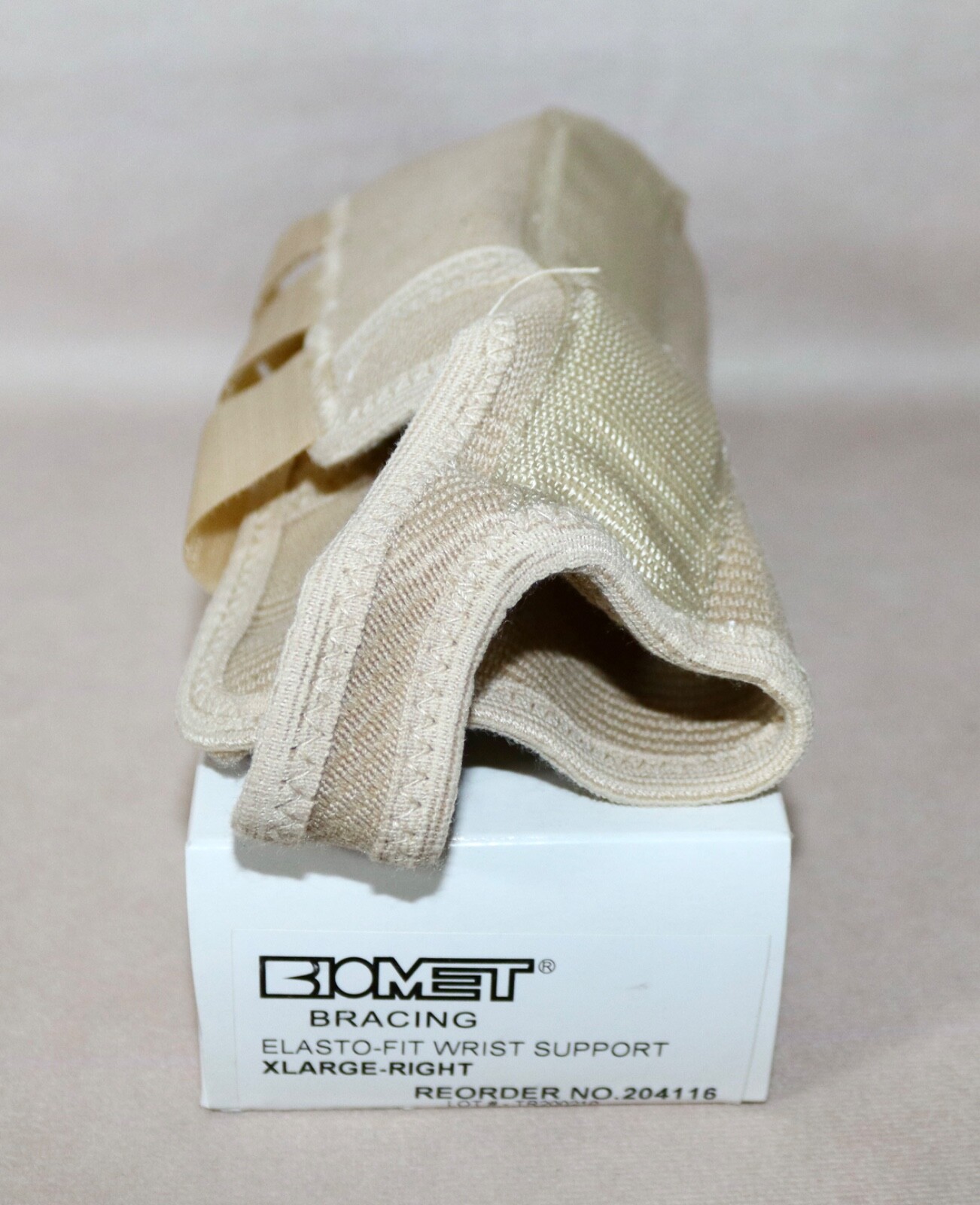 Biomet Bracing Elasto Fit Wrist Support ~ Adult Right XLarge ~ Beige #204116 NEW