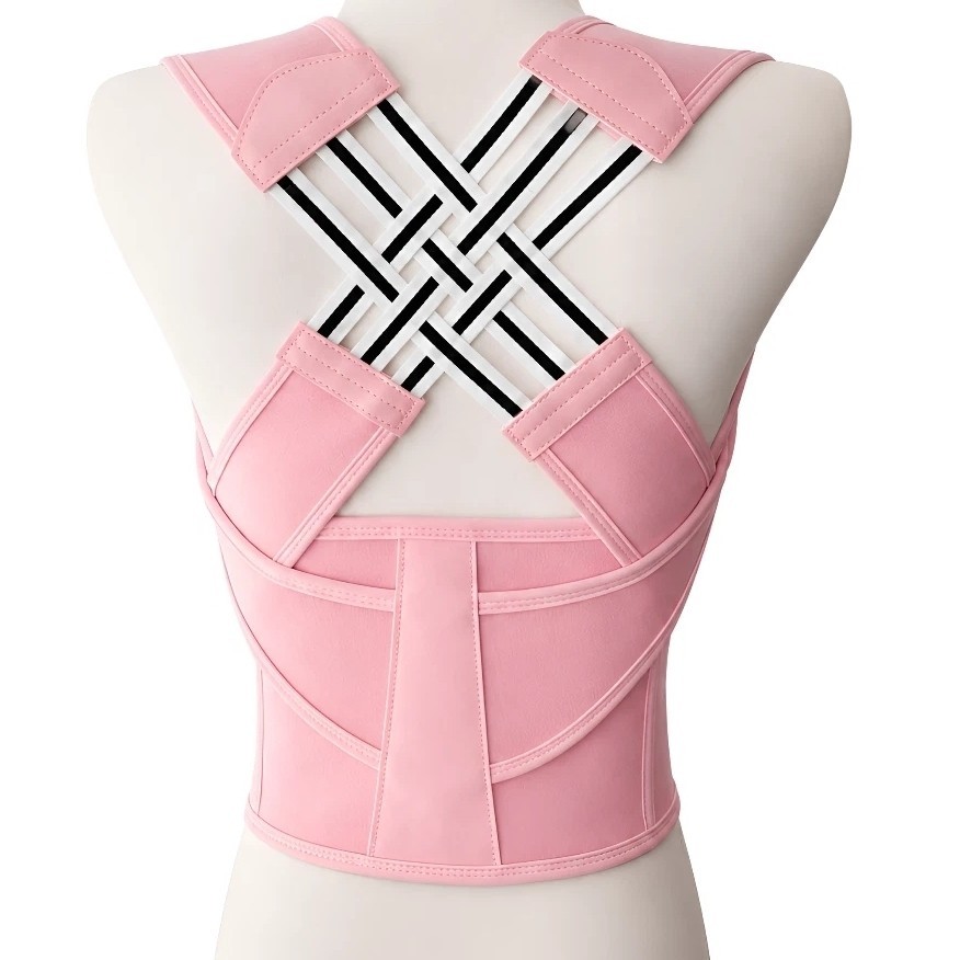 Core Care Posture Corrector Back Brace Wmns M Beige Adjustable Shoulder Support