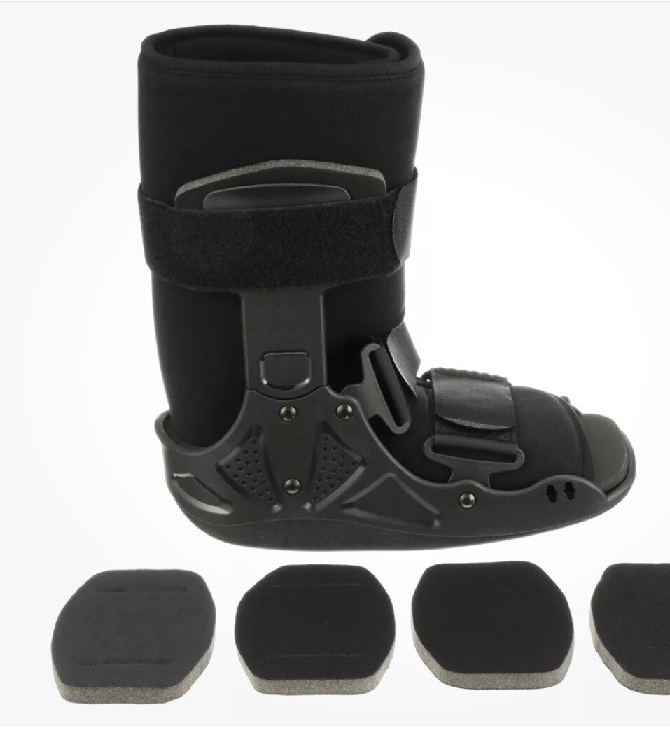 McKesson Black Air Walker Boot Medium Hook and Loop for Either Foot 155-79-95525