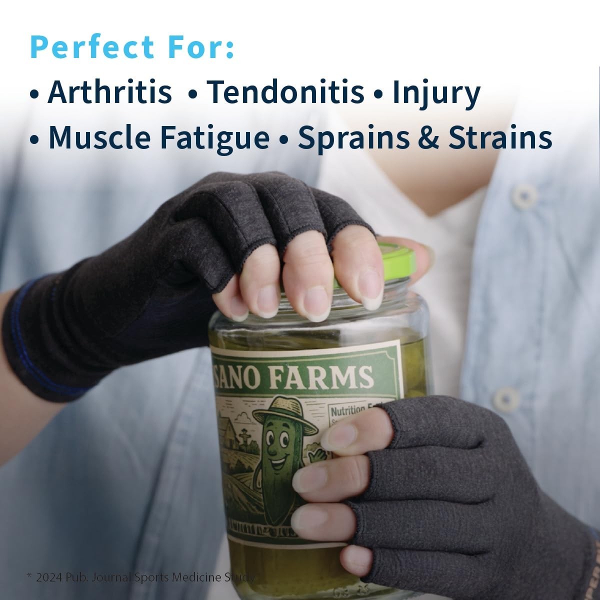 Compression Gloves for Arthritis Relief, Joint Swelling & Tendonitis – Unisex