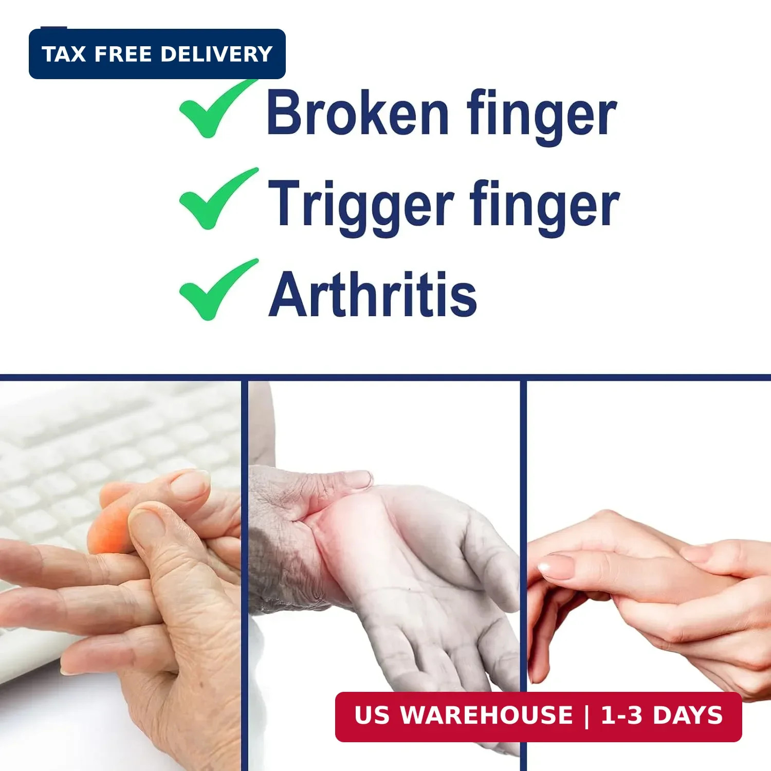 RonJea 4 Pcs Upgraded Trigger Finger Splint: Trigger Finger Brace Support with 3