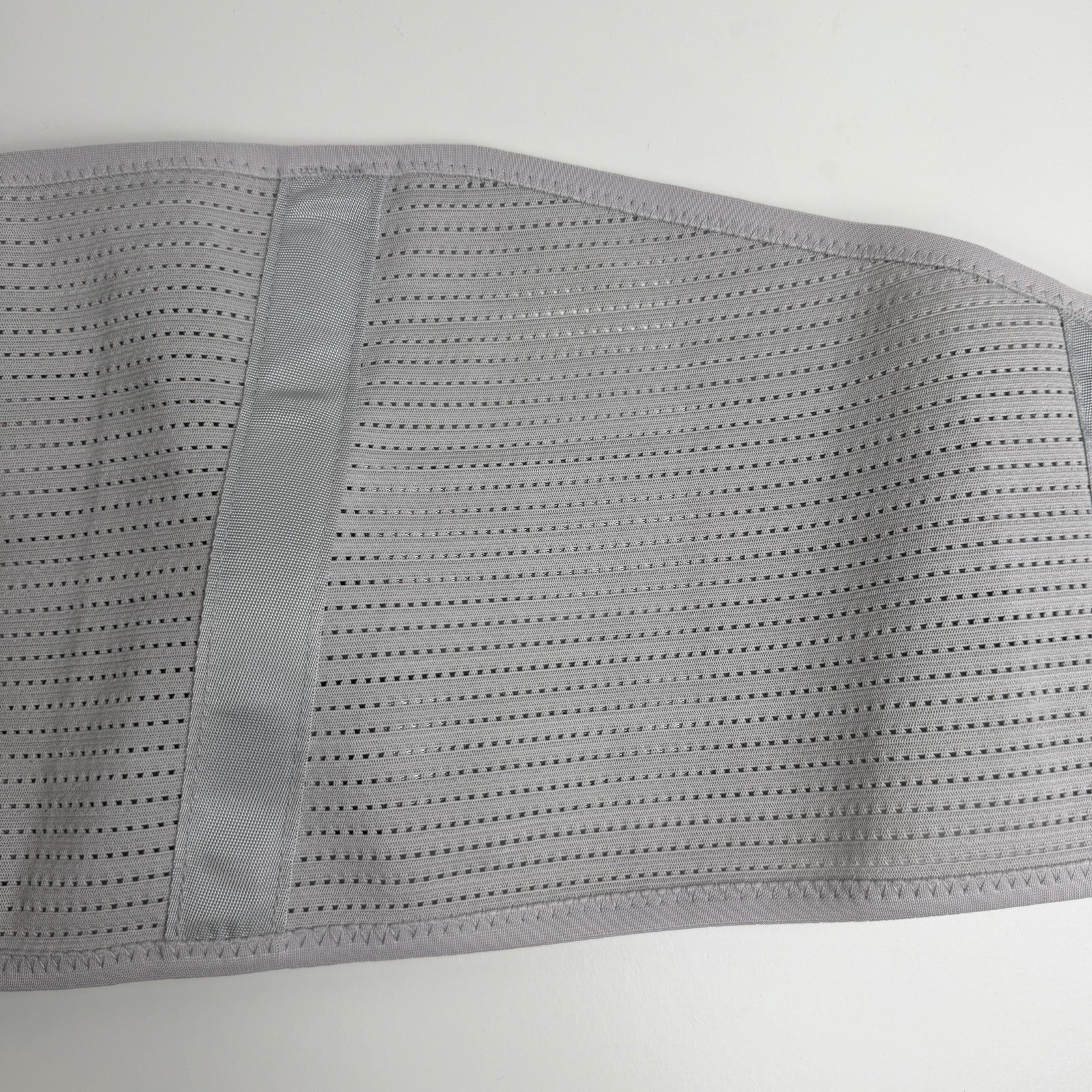 2XL Lumbar Back Support Brace Gray Adjustable Compression Belt Breathable 46”