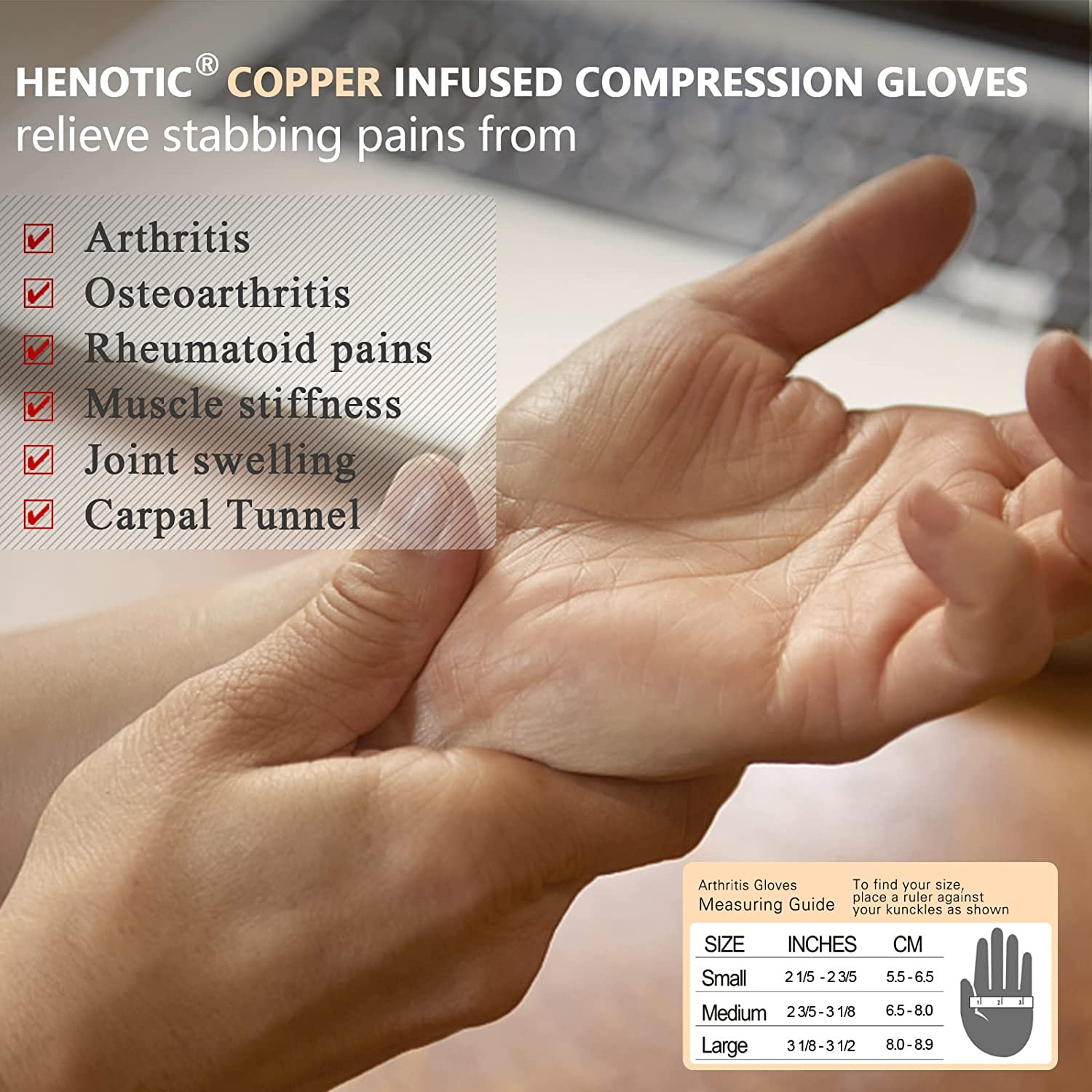 Guantes De Compresion Ortopedicos Para El Dolor De Artritis Y Tunel Carpiano