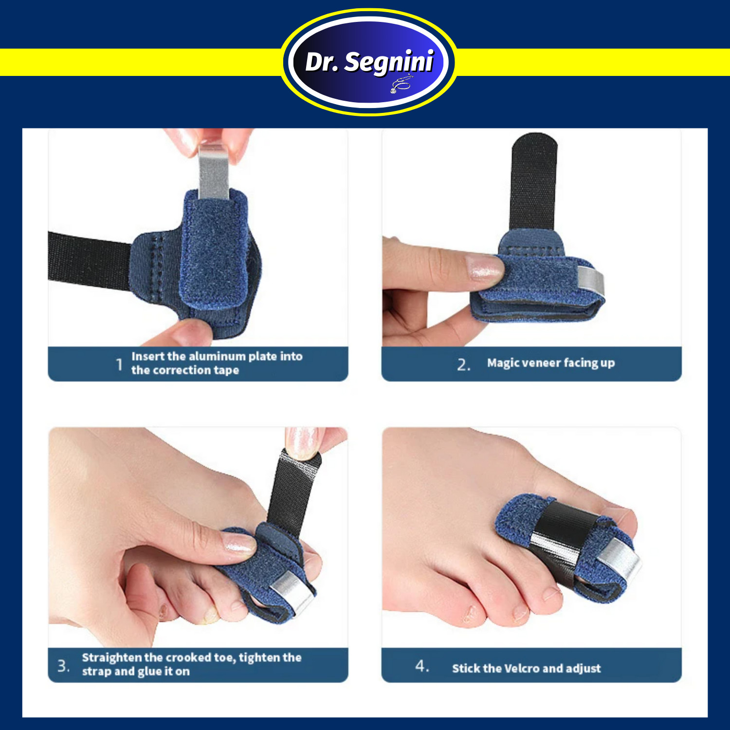 1 Pcs Toe Corrector Adjustable Splint Straightener Brace Support