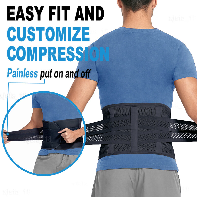 Adjustable Lumbar Support Lower Waist Back Belt Brace Pain Relief For Men &Women