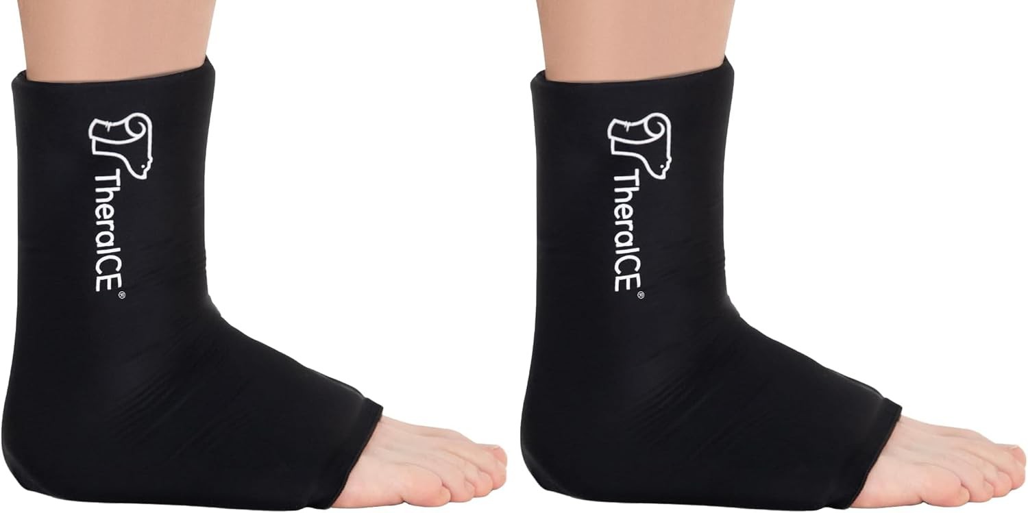 Ankle Ice Pack Wrap Swelling & Sprained Ankle Brace Women Men Cold Therapy Foot