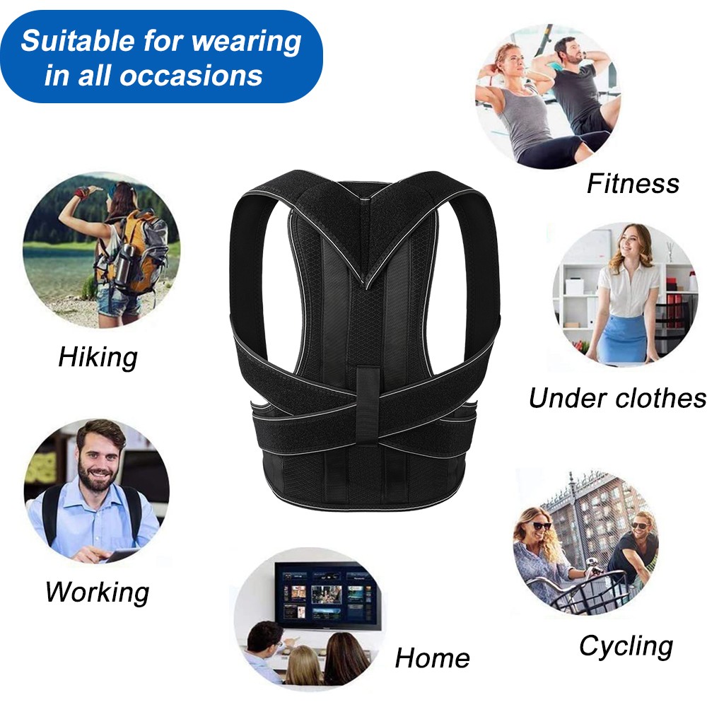 Adjustable Lumbar Lower Back Support Belt Brace Posture Corrector Straightening