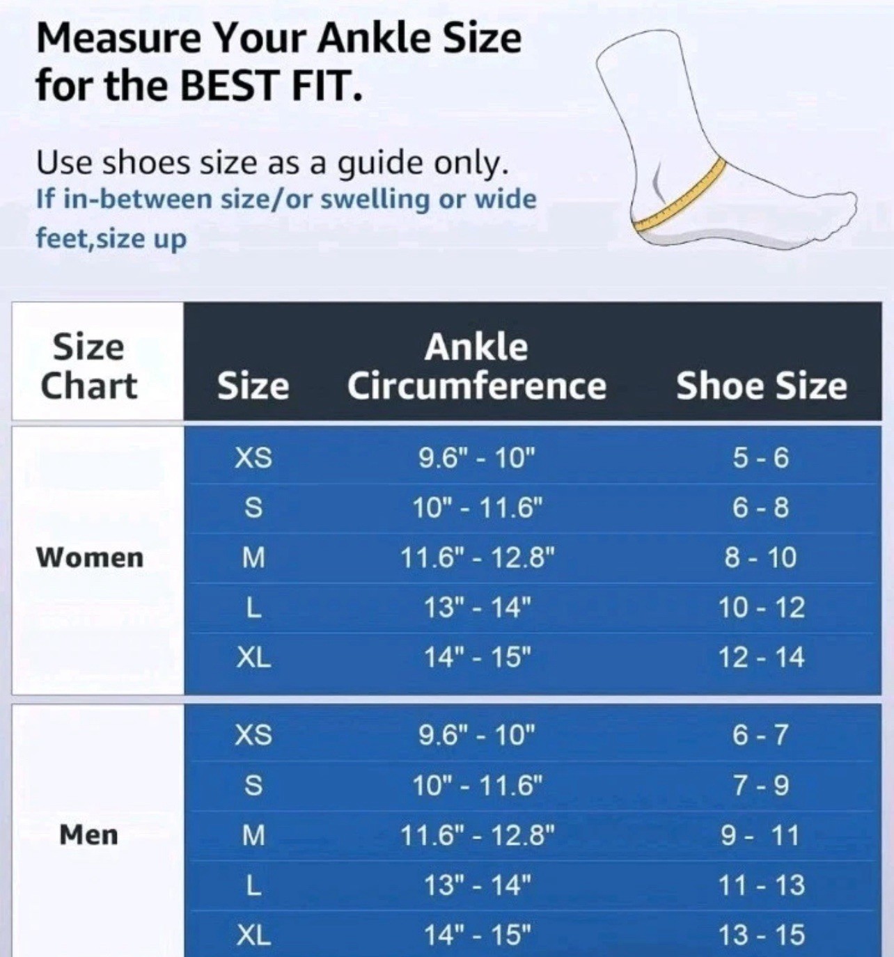 WHCOOL Ankle Brace for Sprained Ankle, Quick Lace Up Ankle Support Size L