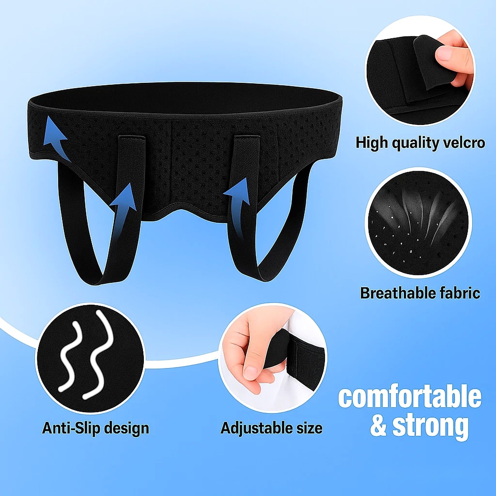 Hernia Support Belt for Men Inguinal Truss Groin Adjustable Compression Pads US