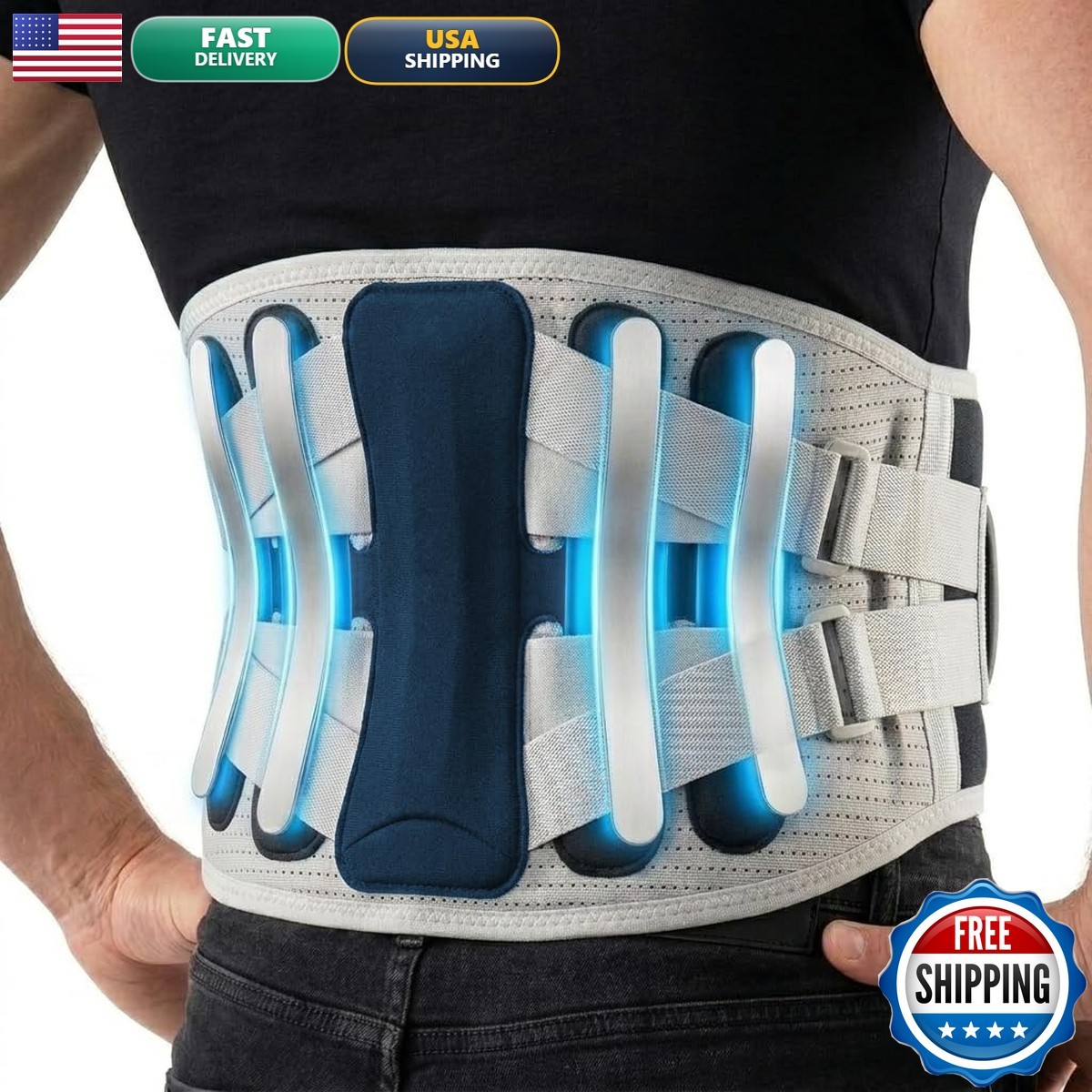Avaneeny Back Brace Lower Back Pain Relief From Herniated Disc, Sciatica