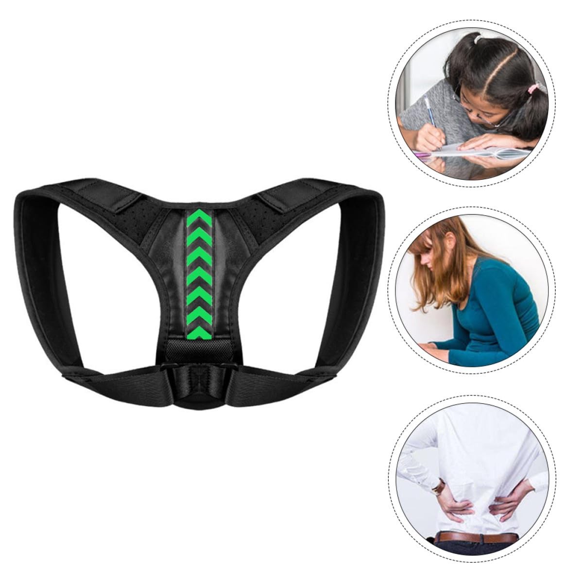 Adjustable Back Posture Corrector Strap for Men Women Upper Back Brace with S…
