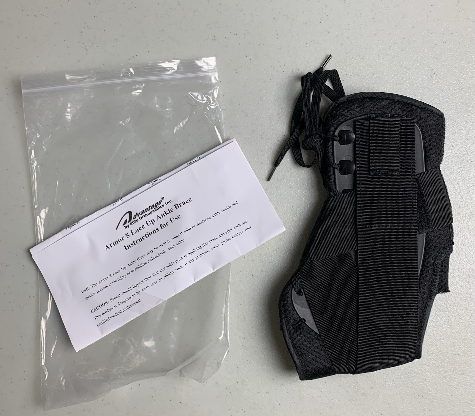 Lace Up Ankle Brace Support for Injury Recovery & Sprained Foot Size Medium