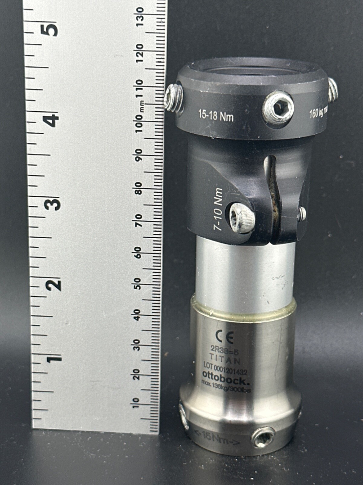 Prosthetic pylon components adapters. 30mm diameter parts. Otto Bock trulife