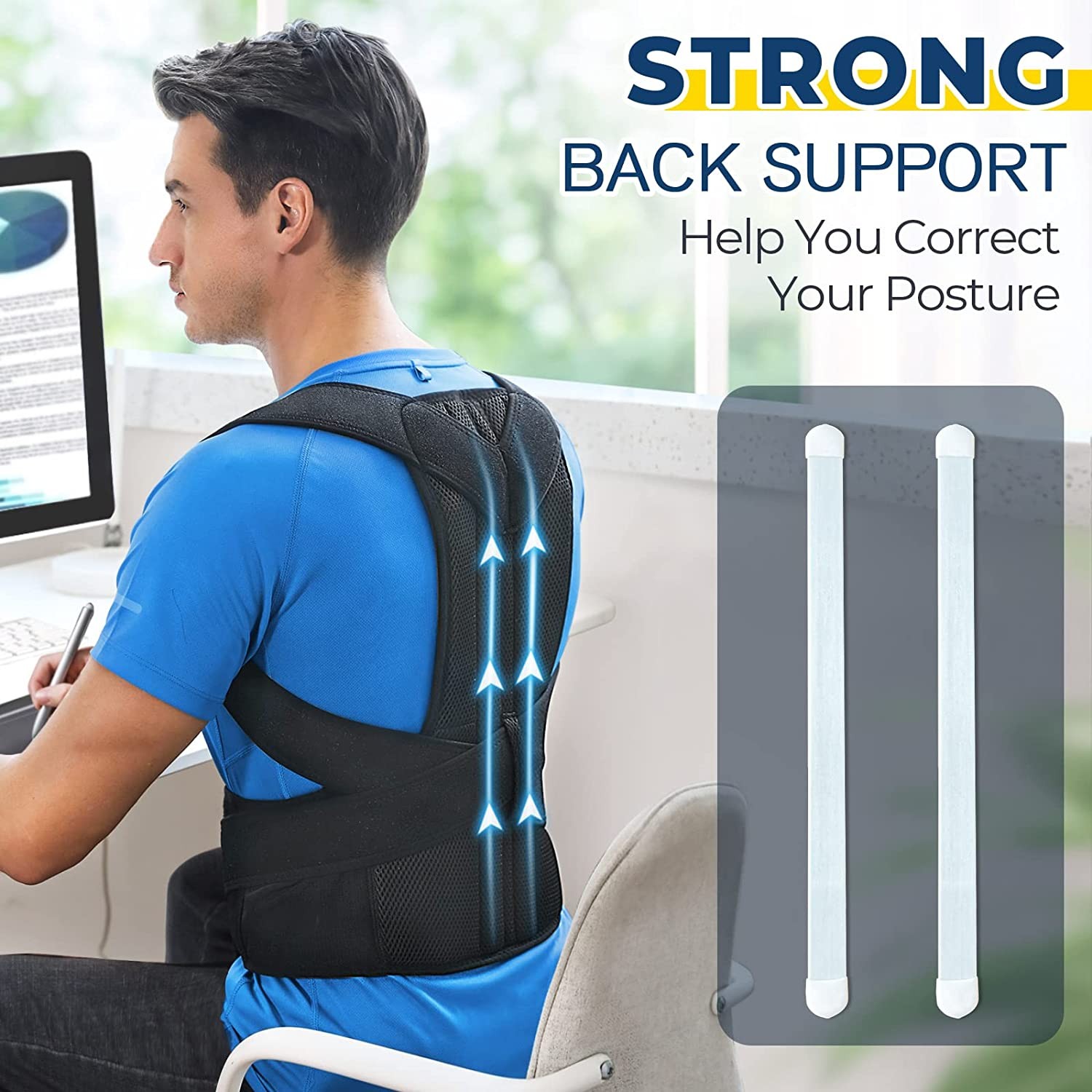 Upper Back Posture Corrector Clavicle Support Brace Straight Shoulders Strap