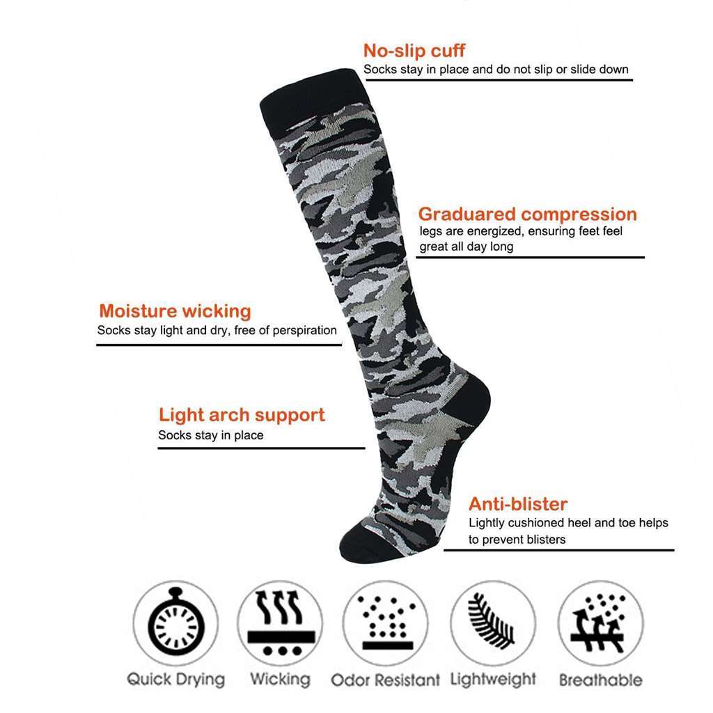 2 Pairs Compression Socks Stockings Knee High Womens Mens 20-30 mmHG S/M – X/XL