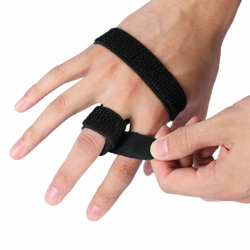 Adjustable Finger Protector Trigger Finger Splint Brace w/ Bar Hook&Loop Straps