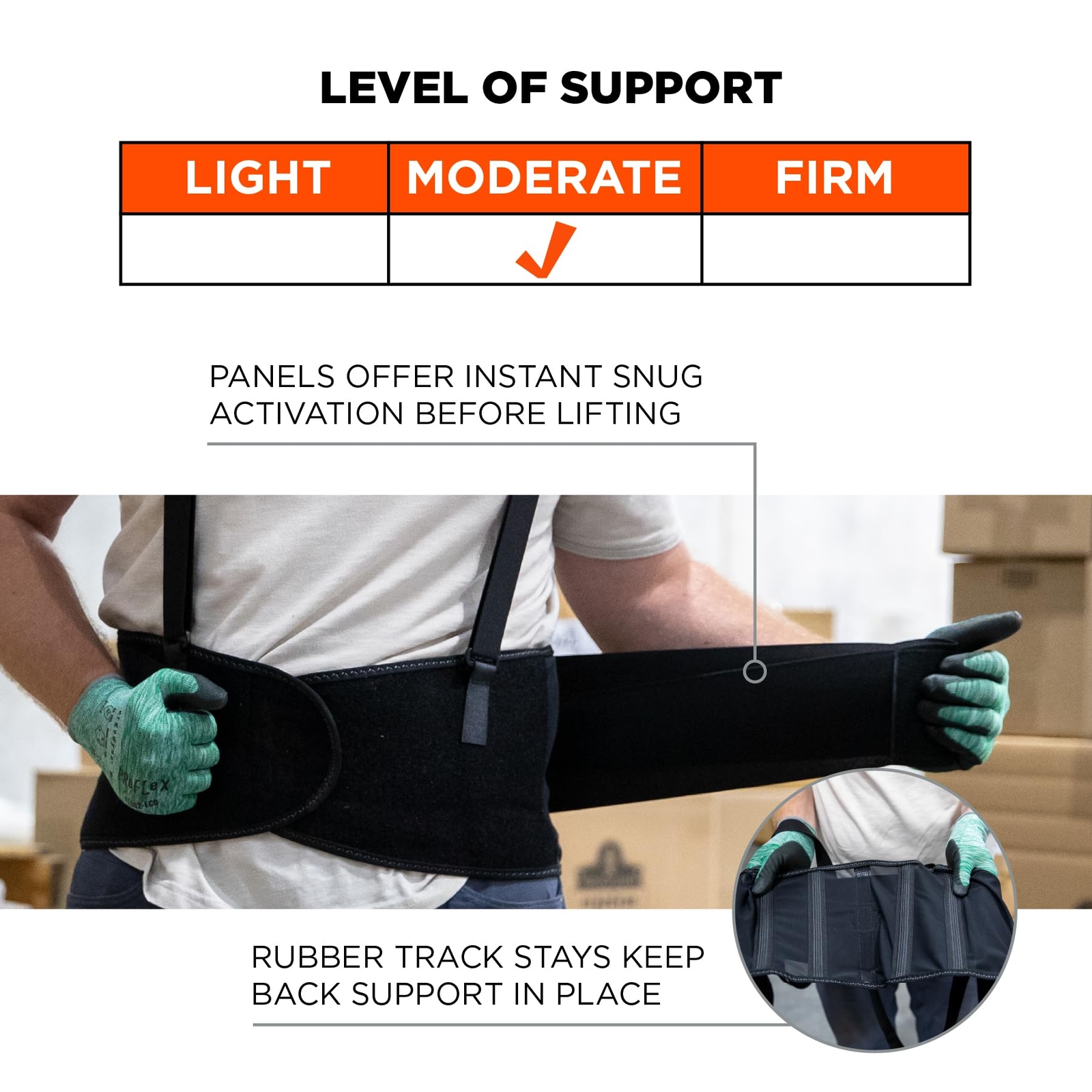 – 100 2Xl Black Back Support 11386