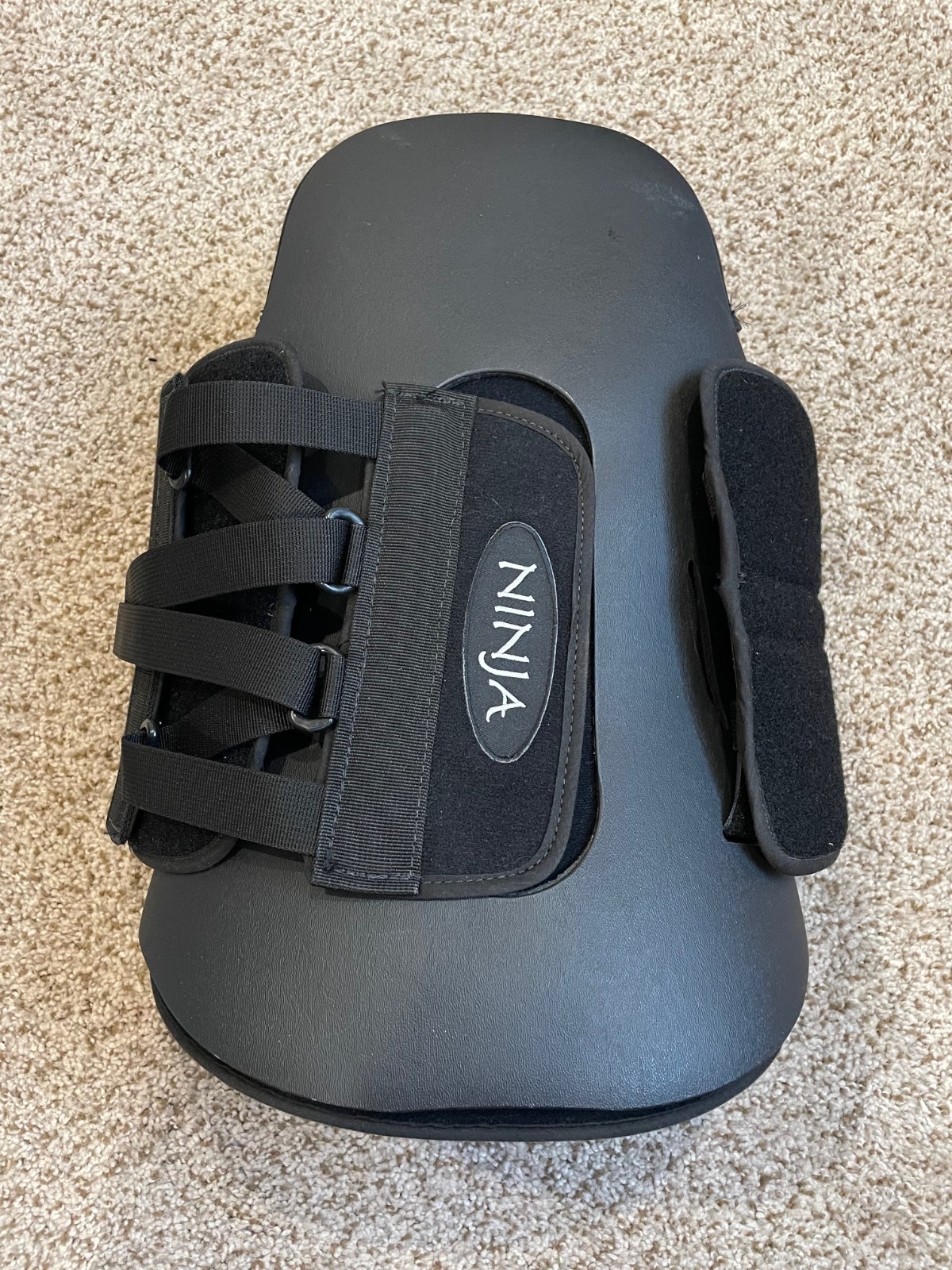 Ninja Back Brace, Small/ Medium Adult, Black, Hard Plastic Support, Adjustable