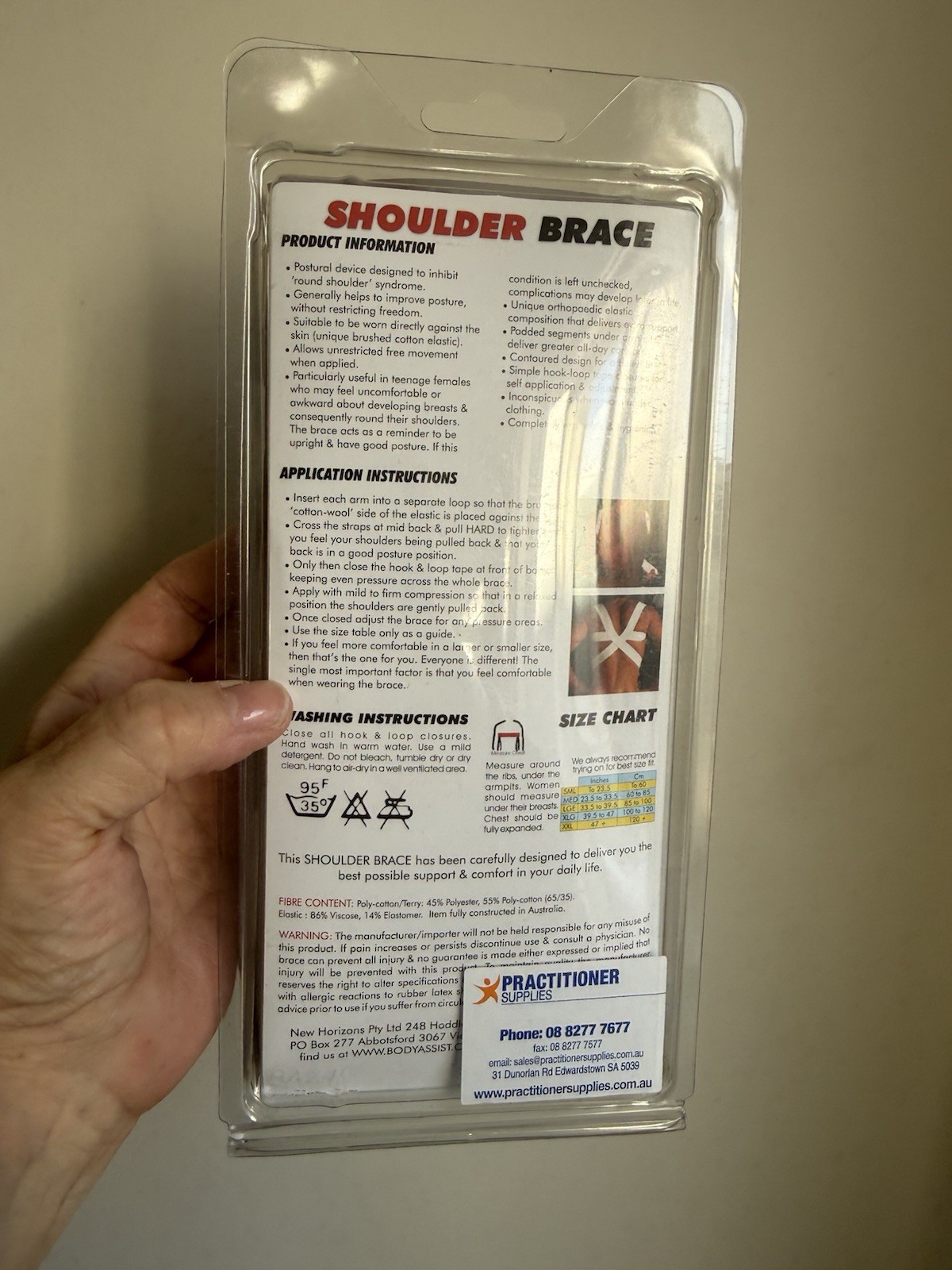 Body Assist Large Posture Improver Corrector Shoulder Brace Support #750 L