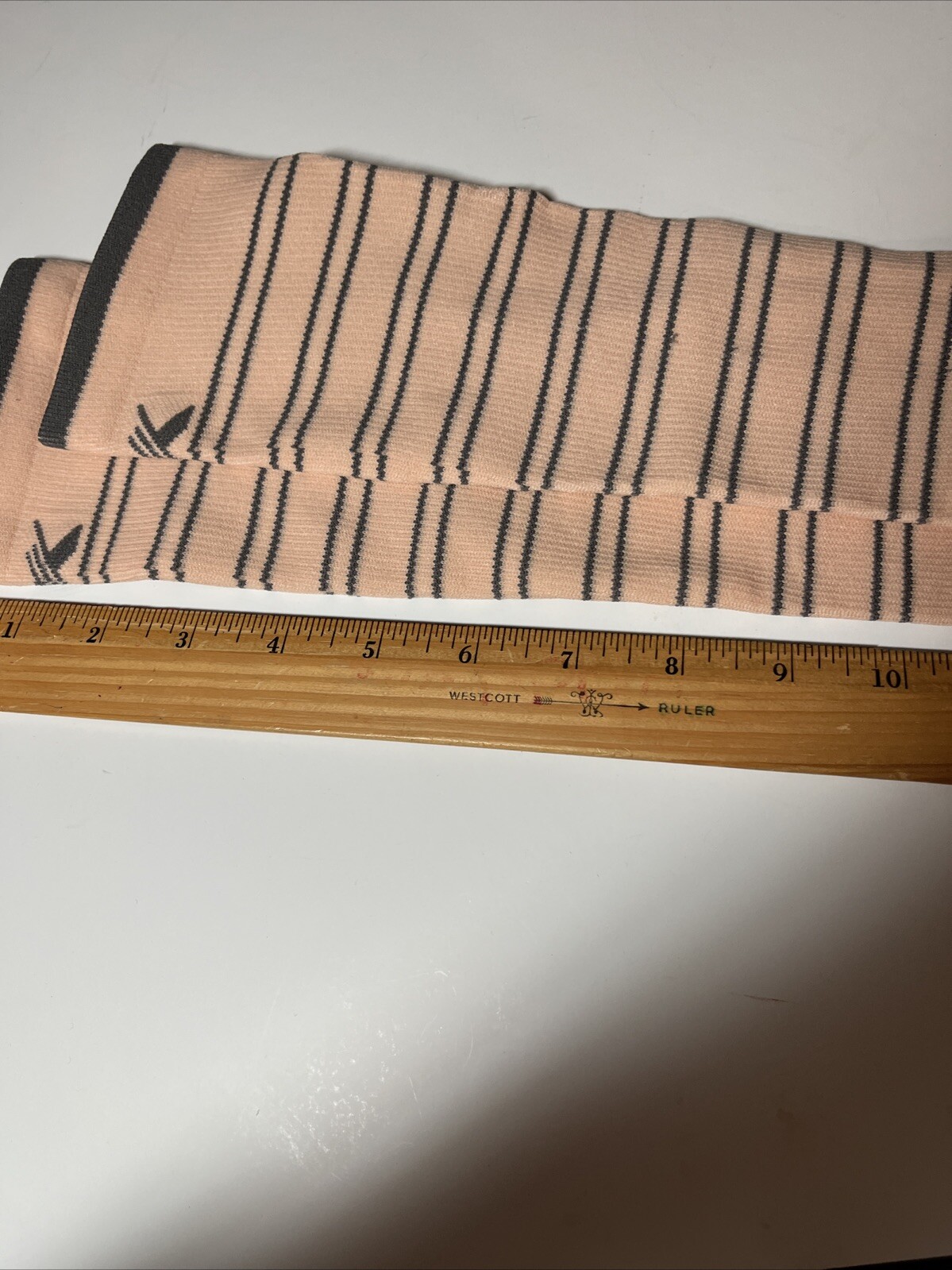 Extreme Fit Compression Socks Knee High Womens Mens Medical Blush Pink Gray Stri