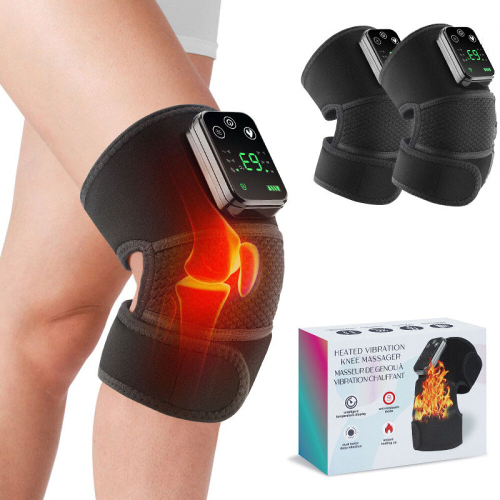 Heated Knee Massager Rechargeable Electric Massager for Knee Joint Pain Relief