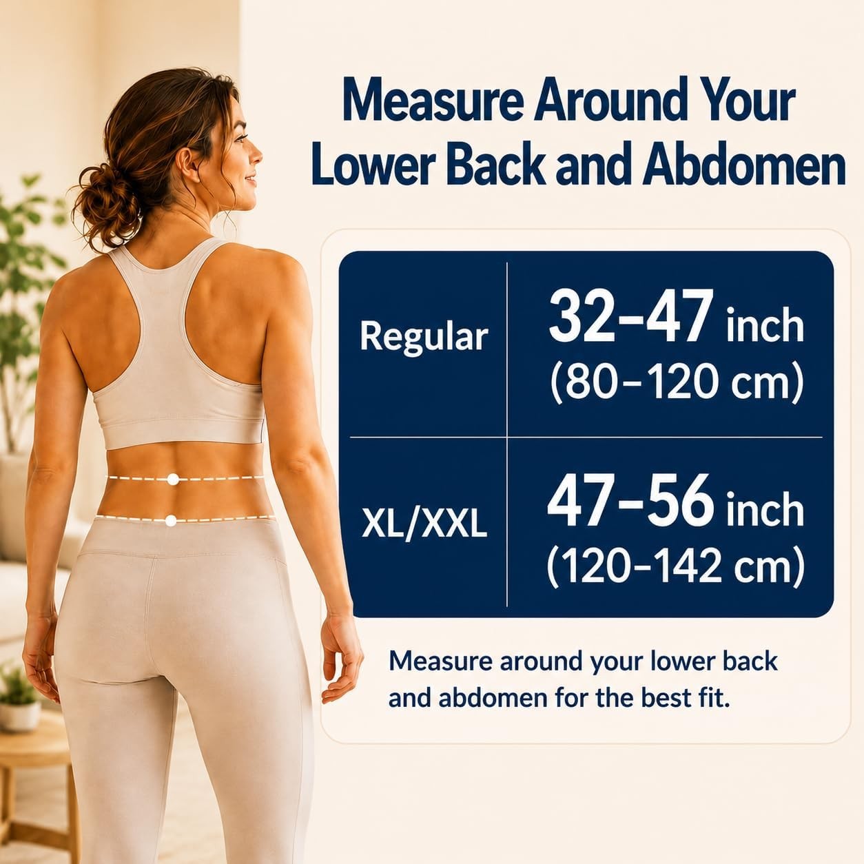 Tovrinala Lightweight Back Brace for Women and Men Lower Plus, Black