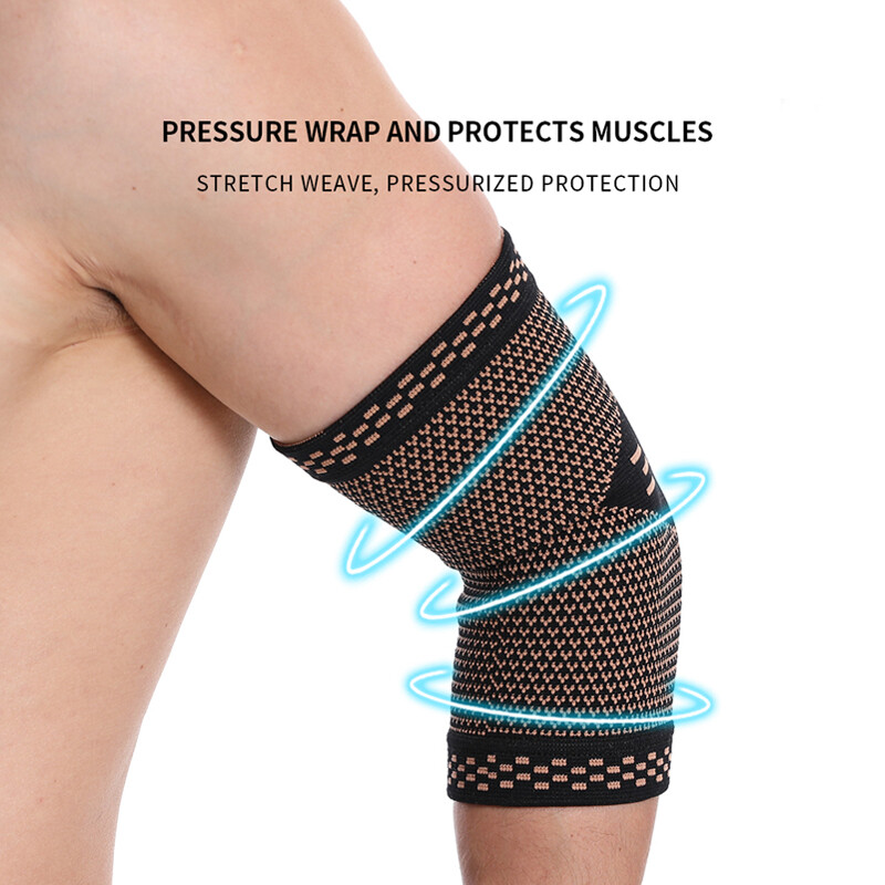 Copper Arm Compression Sleeve Elbow Brace Wrap Support Arthritis Tendonitis Pain