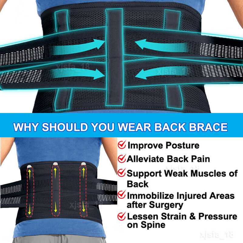 Adjustable Lumbar Support Lower Waist Back Belt Brace Pain Relief For Men &Women