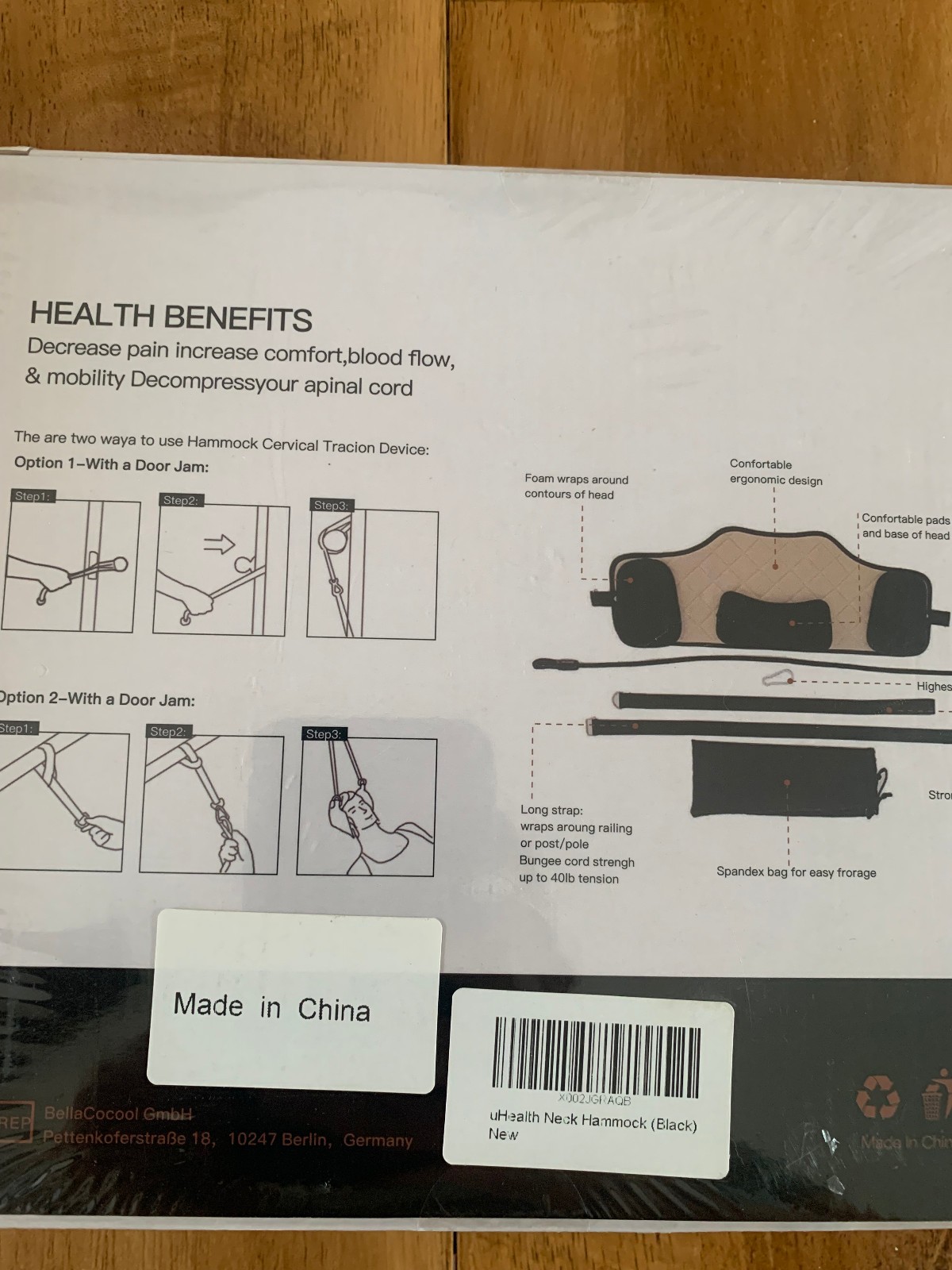 Cervical Neck Traction Device for Neck Pain Relief Neck Sling Hammock NEW