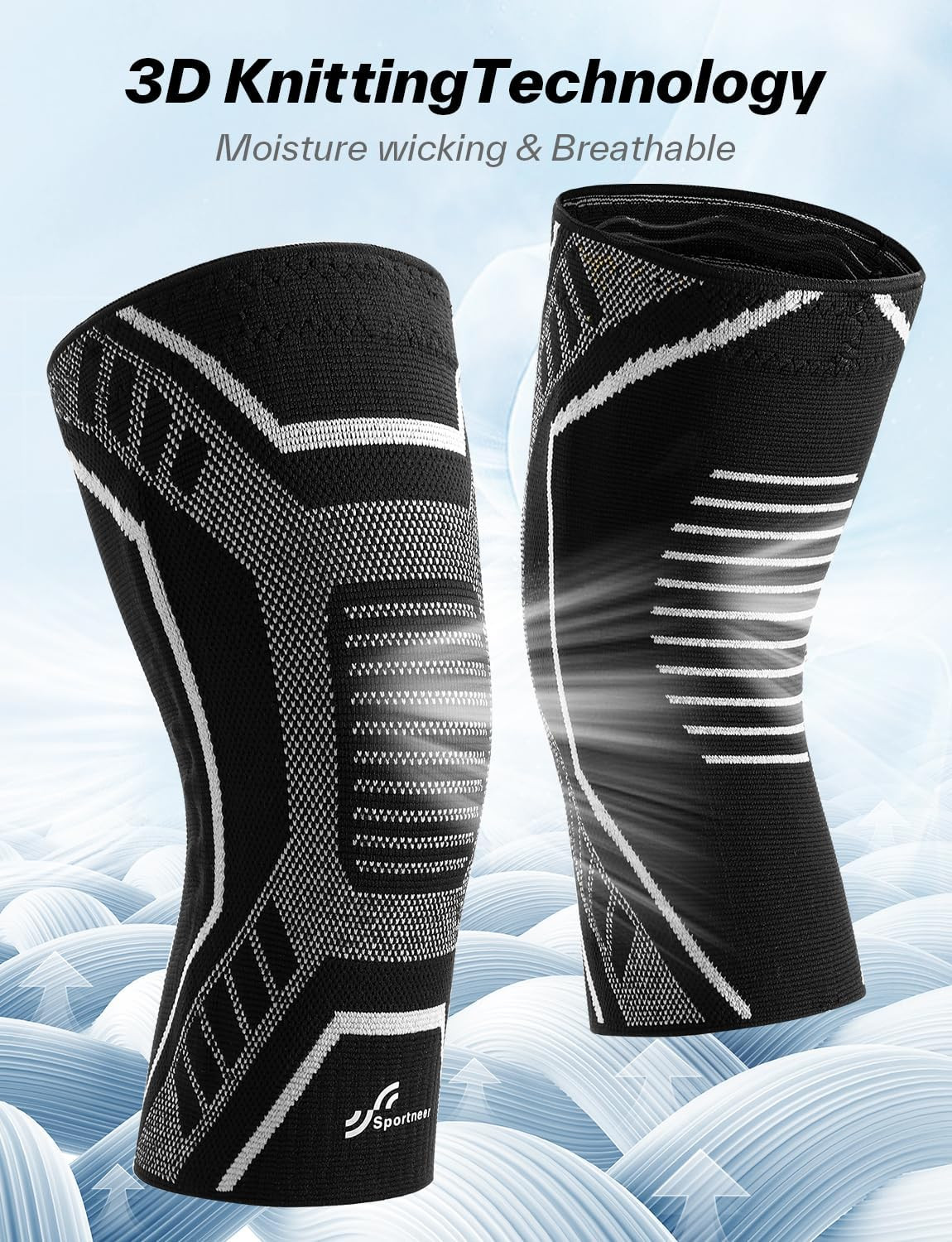 Rodillera compresion con estabilizadores para deporte dolor rodilla