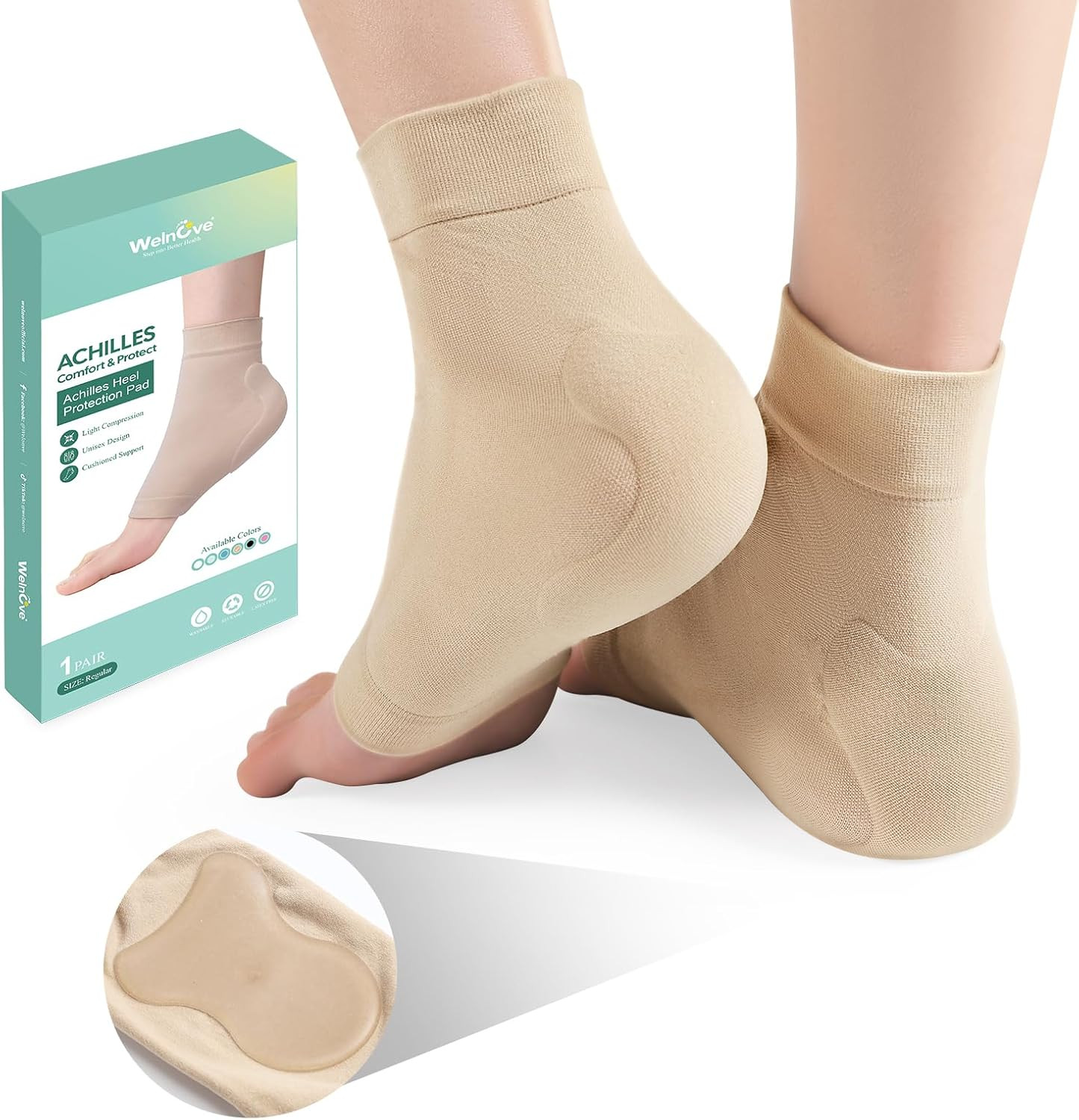 Achilles Tendonitis Heel Protector Socks – (FSA&HSA) Welnove Achilles Tendon Sup