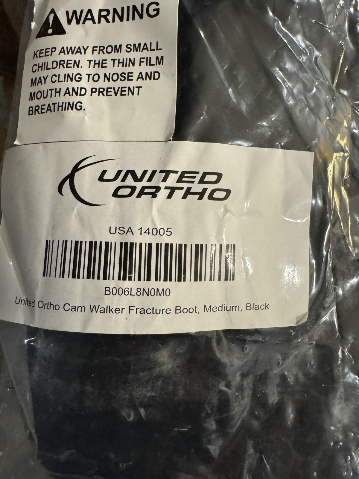 MEDIUM United Ortho Cam Walker Fracture Boot Black USED Men 8-11.5 Women 9-12.5